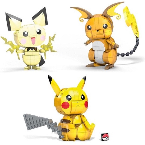 MEGA Pokemon figuur - Shocking Trio - 621 Onderdelen - MEGA Bloks - OneSize - Blokken