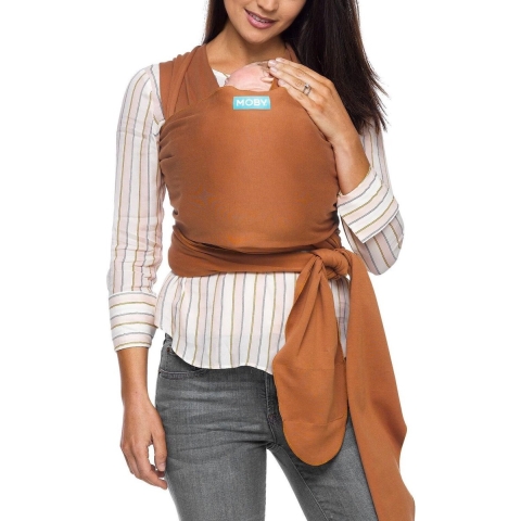 Moby Babywikkeldoek - Evolutie - Bruin - Moby - OneSize - Draagdoeken