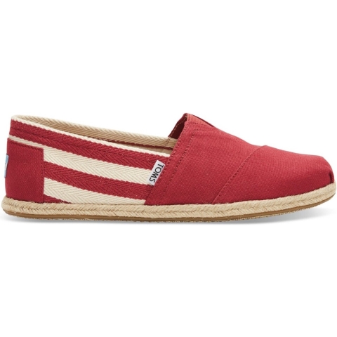 Toms Universiteitsklassieker Alpargata Rood Damesschoenen