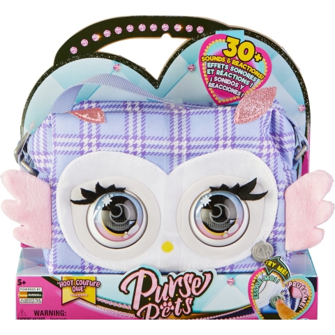 Purse Pets Tas m. Knipperende ogen - Uil - Purse Pets - OneSize - Schoudertas