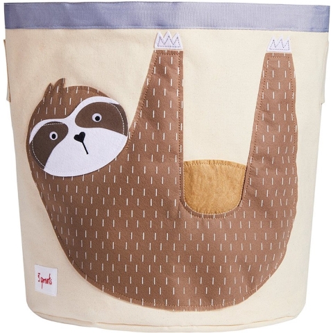 3 Sprouts Opbergtas - 44.5x43 - Luiaard - 3 Sprouts - OneSize - Speelmat