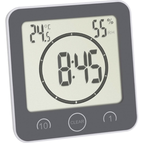 TFA Dostmann Bad- /Küchenuhr mit Timer Timer Grijs Digitaal