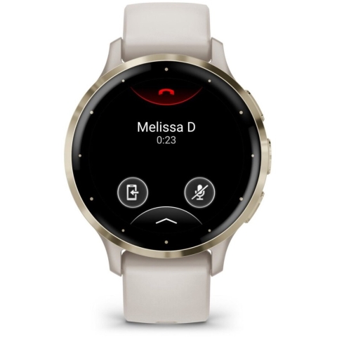 Garmin Venu 3S - Smartwatch 41mm - AMOLED-scherm - Goud (Wit)