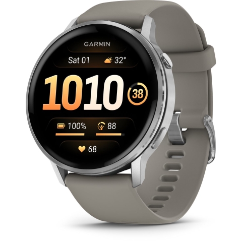Garmin Venu 4 - Smartwatch - 45mm AMOLED-display - Zilver