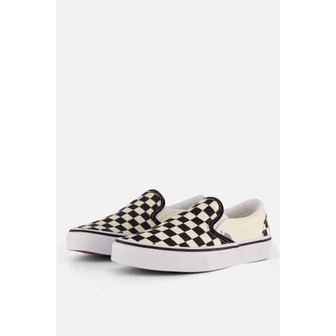 Vans Classic Slip-On Unisex Zwart Wit Checkboard Canvas Skate Trainers
