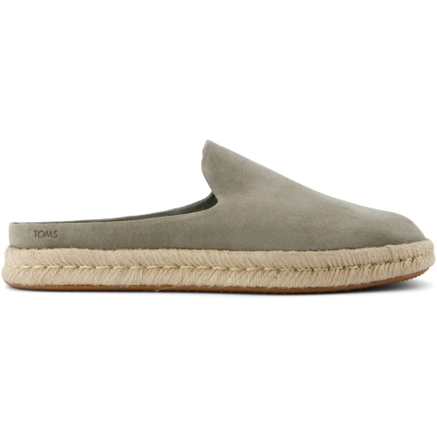 TOMS Santiago Muiltjes Leer Mannen Vetiver Grijs