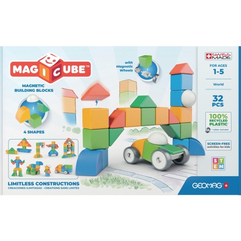 Geomag Magnetisch speelgoed - Magicube - 32 Onderdelen - Geomag - OneSize - Magnetisch speelgoed