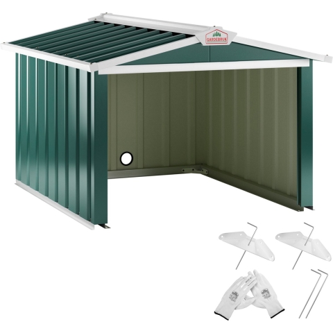 Robotmaaier Garage Groen Metaal 86x100x63cm