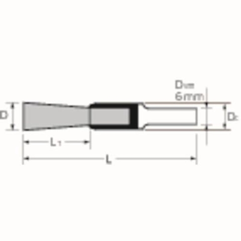 PFERD TOOLS Penseelborstel op stift, getordeerd PBGS 1010/6 INOX 0,35 Pbgs 43218006 10 stuk(s)
