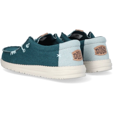 HEYDUDE Instappers Heren Wally Braided Aqua 41 Canvas
