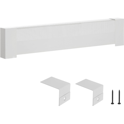 VEVOR Radiatorbekleding, Basic Serie, 916 x 80 x 193 mm, Standaard Frontbekleding voor Elektrische Radiatoren, Vervangende Bekleding van Robuust Staal, voor Slaapkamer, Wit