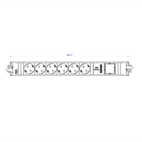 Bachmann 906.0846 Stekkerdoosmodule Aluminium, Zwart 1 stuk(s)