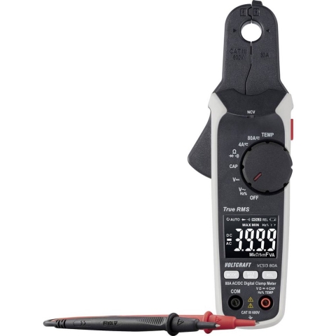 VOLTCRAFT VC513 80A Stroomtang Resolutie 1 mA CAT III 600 V Weergave (counts): 4000