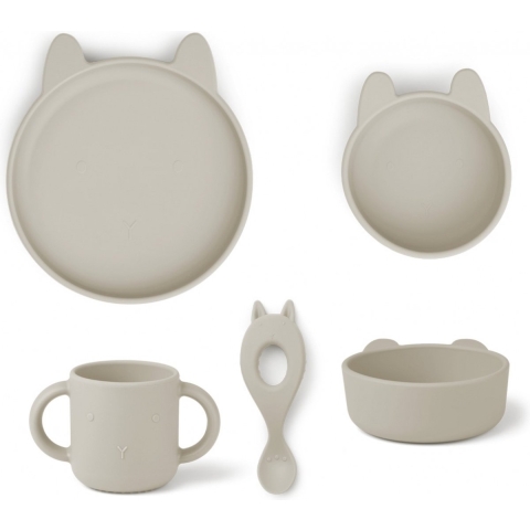 Liewoos Bestek-Set - Silicone - Vivi - Rabbit Sandy - Liewood - OneSize - Bestek-Set