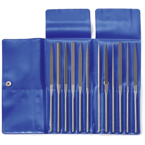 Dick 21001430 Naaldvijlset kap 3, 12-delig in plastic tas Lengte 140 mm 1 set(s)
