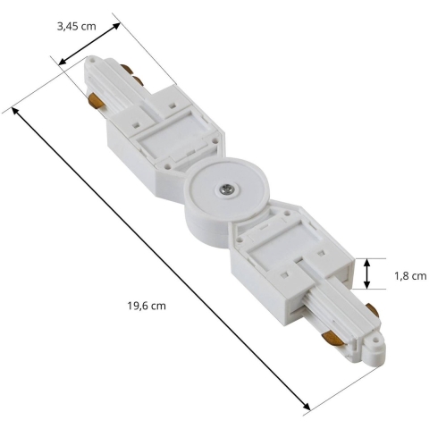 Lindby - Linaro Track Connector Verstelbaar Wit