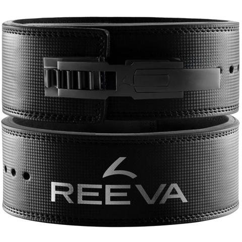 Reeva Halterriem Carbon Leer met Verstelbare Gesp V2 - L