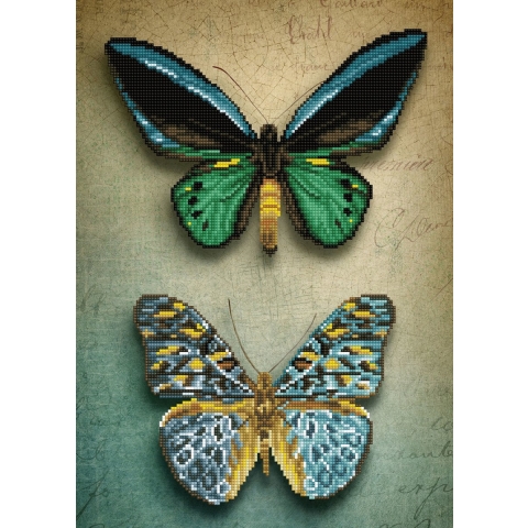 DIAMOND DOTZ Antique Butterfly - Diamond Painting - 8.808 Dotz - 52x37 cm