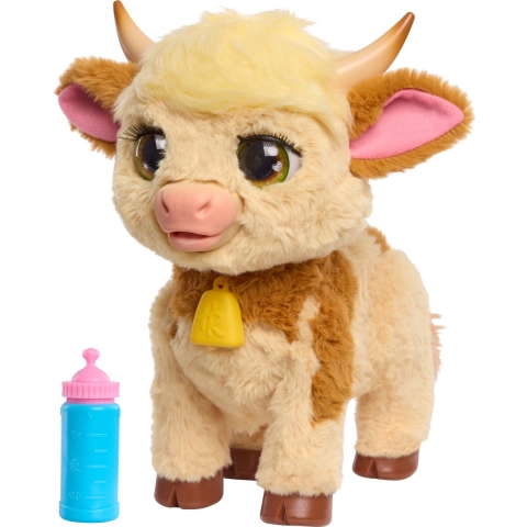 FurReal Maggie de Koe - Interactieve pluchen knuffel - 50+ geluiden en bewegingen - Multikleur