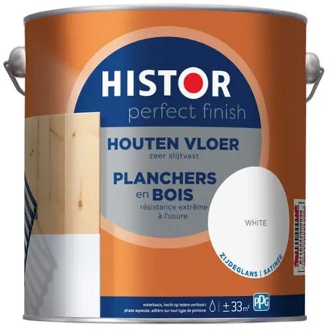Histor Perfect Finish Houten Vloer Zijdeglans RAL 9005 | Gitzwart 2.25L