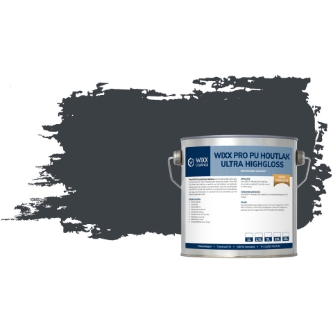 Wixx PRO PU Houtlak Ultra HighGloss RAL 7016 | Antracietgrijs 20L