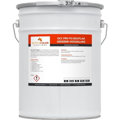 DCC PRO PU Bootlak Dekkend Hoogglans RAL 6010 | Grasgroen 2.5L
