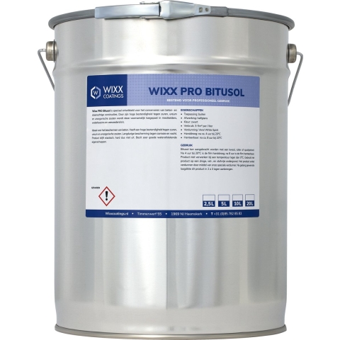 Wixx PRO Bitusol Zwart Zwart 10L