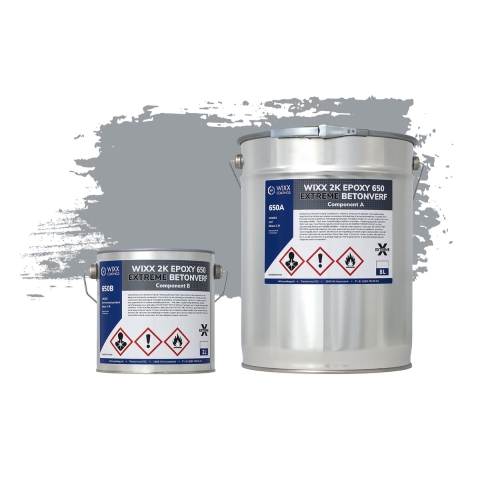 Wixx 2K Epoxy 650 Extreme Betoncoating RAL 7040 | Venstergrijs 10L