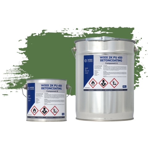 Wixx 2K PU 450 Betoncoating RAL 6010 | Grasgroen 5L