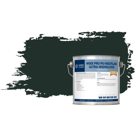 Wixx PRO PU Houtlak Ultra HighGloss Grachtengroen | Q0.05.10 10L