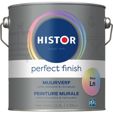 Histor Perfect Finish Muurverf Reinigbaar Matt Wit 10L