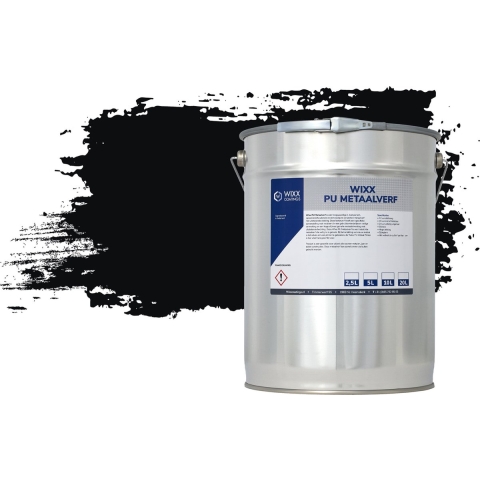 Wixx PU Metaalverf RAL 9005 | Gitzwart 20L