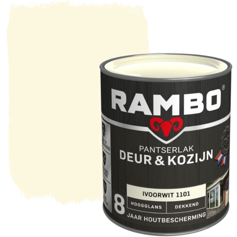 Rambo Pantserlak Deur en Kozijn Ivoorwit 0.75L