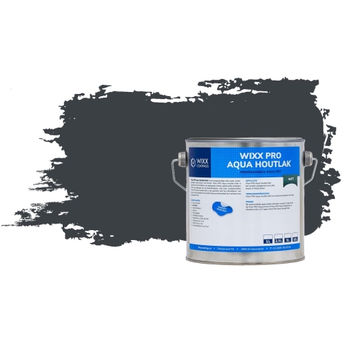Wixx PRO Aqua Houtlak Matt RAL 7016 | Antracietgrijs 2.5L
