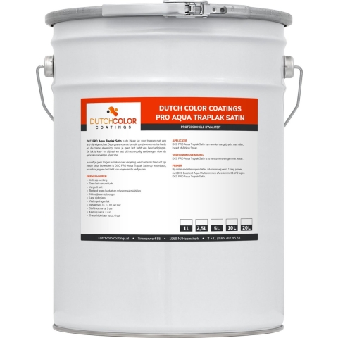 DCC PRO Aqua Traplak Satin RAL 9005 | Gitzwart 1L