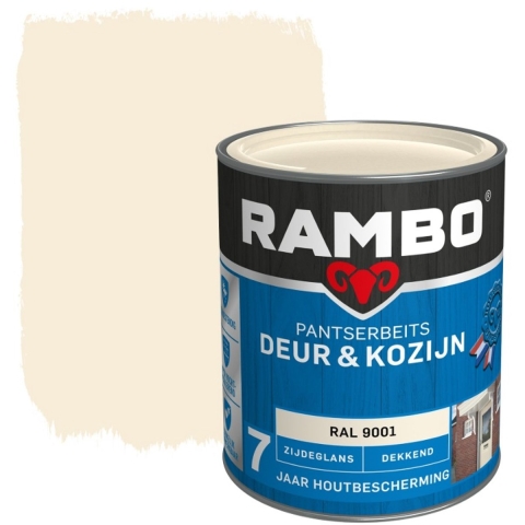 Rambo Pantserbeits Deur&Kozijn Dekkend RAL 9001 | Crèmewit 1.5L