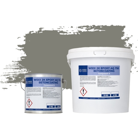 Wixx 2K Epoxy AQ 750 Betoncoating RAL 7023 | Betongrijs