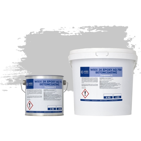 Wixx 2K Epoxy AQ 750 Betoncoating RAL 7047 | Telegrijs 4