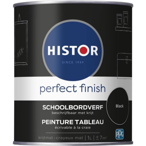Histor Perfect Finish Schoolbordverf Zwart 1L