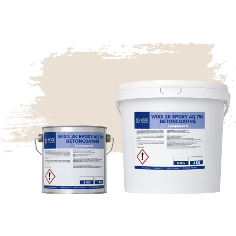 Wixx 2K Epoxy AQ 750 Betoncoating RAL 9001 | Crèmewit