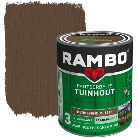 Rambo Pantserbeits Tuinhout Zijdeglans Berkengrijs 1.5L