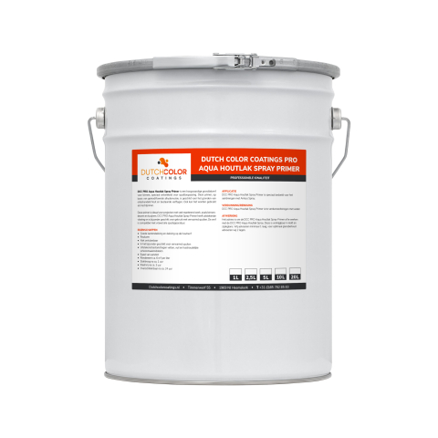 DCC PRO Aqua Houtlak Spray Primer RAL 9003 | Signaalwit 5L