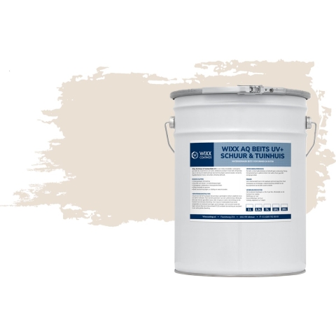 Wixx AQ Schuur en Tuinhuis Beits UV+ RAL 9001 | Crèmewit 2.5L