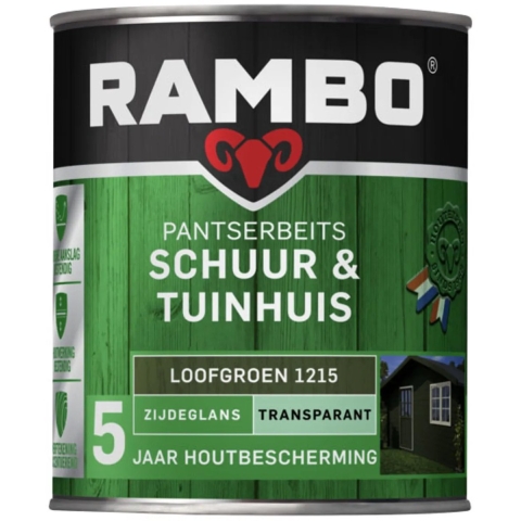 Rambo Pantserbeits Schuur&Tuinhuis Zijdeglans Loofgroen 2.5L