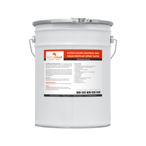 DCC PRO Aqua Houtlak Spray Satin RAL 9003 | Signaalwit 5L