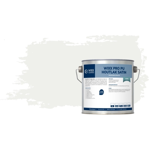 Wixx PRO PU Houtlak Satin RAL 9016 | Verkeerswit 20L
