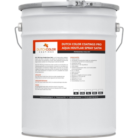 DCC PRO Aqua Houtlak Spray Satin RAL 9002 | Grijswit 1L