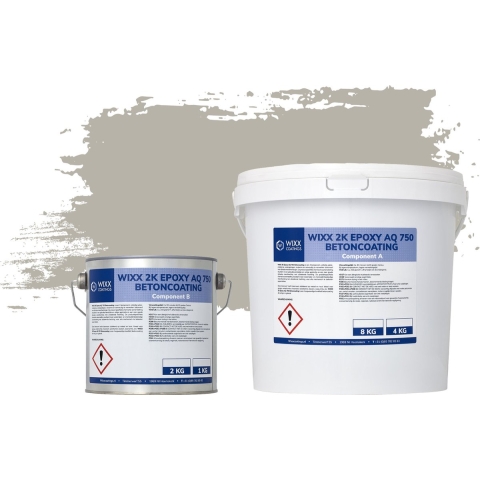 Wixx 2K Epoxy AQ 750 Betoncoating RAL 7044 | Zijdegrijs