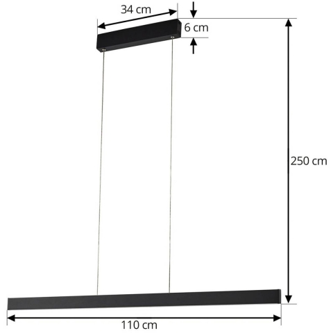 Lucande - Mylosh Smart LED hanglamp, CCT, Tuya, zwart
