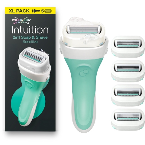 Wilkinson Intuition 2in1 Soap and Shave Scheersysteem + Navulmesjes XL 5 stuks